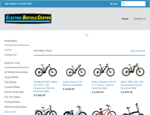 Tablet Screenshot of electricbicyclecenter.com